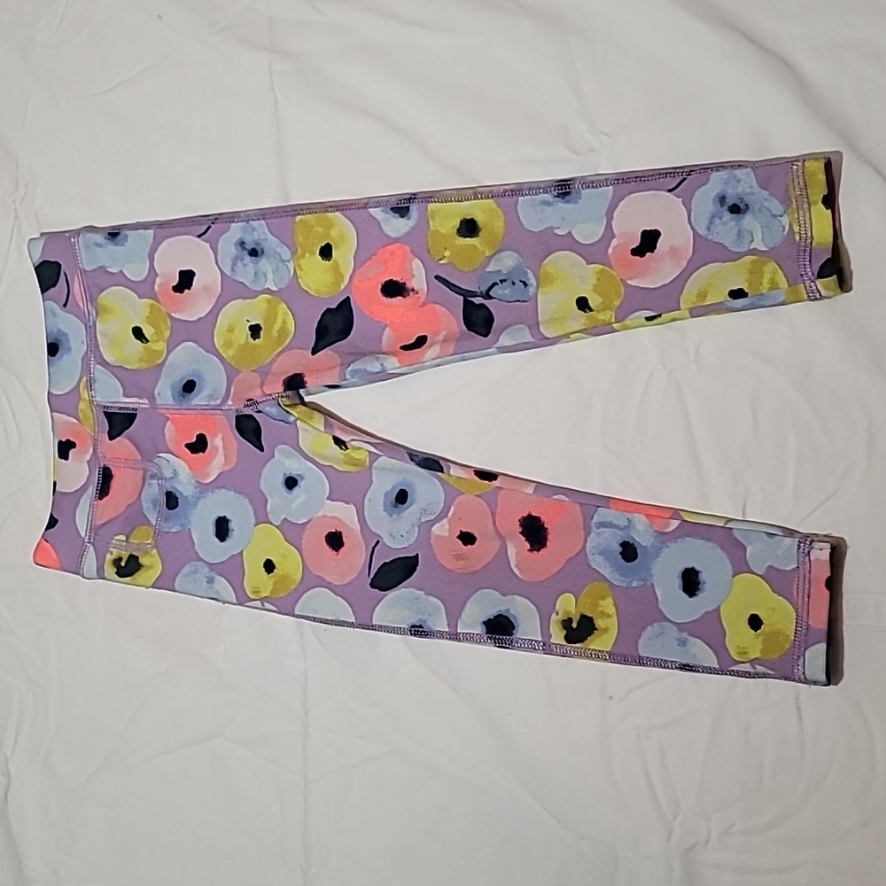 Toddler Girl's Colorful Floral Spandex Leggings by Cherokee, Size 3T